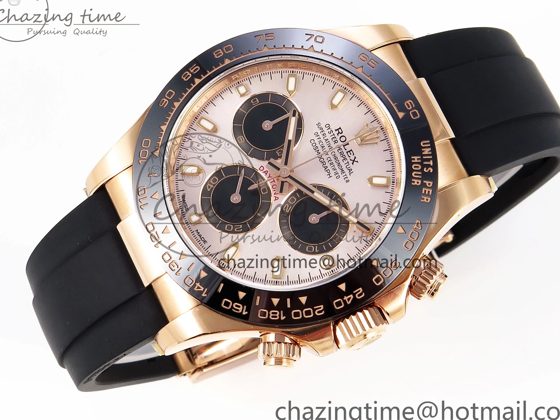 MiroTime 0322 Daytona 116515 Clean 1:1 Best Edition Silver Dial RG Markers on Oysterflex Strap SA4130 V WrinkleFree 1965